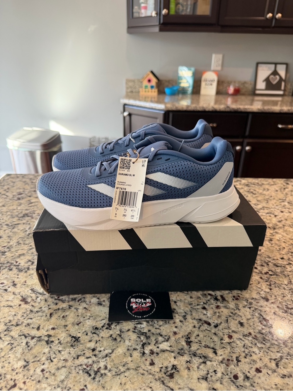 Size 9W Adidas Duramo SL Crew Blue W SKU IF7876 Brand New